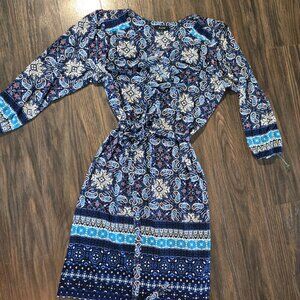 AUW Floral & Paisley Classic Pullover Dress NWOT/SIZE 6